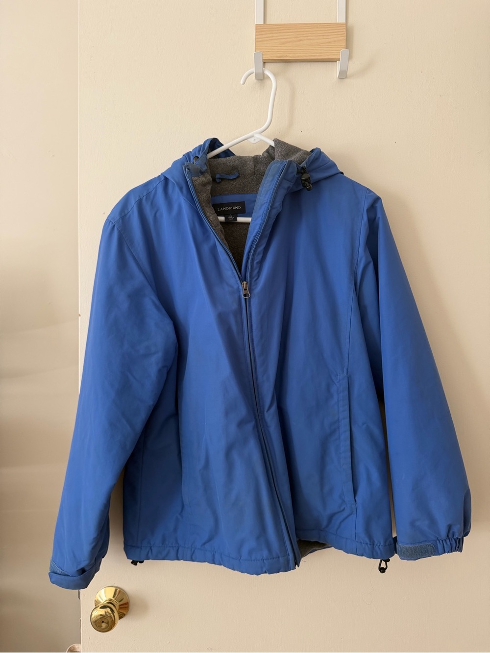 Lands' End Blue Hooded Women's Coat